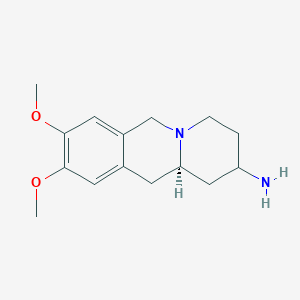 molecular formula C15H22N2O2 B8019185 (11Ar)-8,9-dimethoxy-2,3,4,6,11,11a-hexahydro-1H-benzo[b]quinolizin-2-amine 