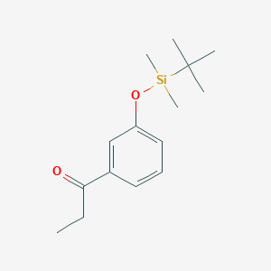 molecular formula C15H24O2Si B8019191 1-[3-(tert-Butyldimethylsilanyloxy)phenyl]propan-1-one 