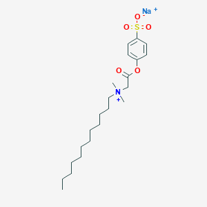 molecular formula C22H37NNaO5S+ B8019246 Sodium;4-[2-[dodecyl(dimethyl)azaniumyl]acetyl]oxybenzenesulfonate 