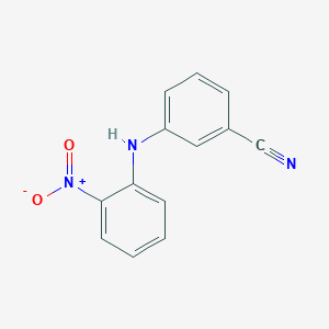 molecular formula C13H9N3O2 B8019247 3-(2-Nitrophenylamino)benzonitrile 
