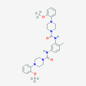 molecular formula C31H38N6O4 B8019252 N-[4-methyl-3-[[4-[2-(trideuteriomethoxy)phenyl]piperazine-1-carbonyl]amino]phenyl]-4-[2-(trideuteriomethoxy)phenyl]piperazine-1-carboxamide 