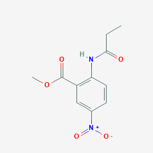 molecular formula C11H12N2O5 B8019259 Methyl 5-nitro-2-(propanoylamino)benzoate 