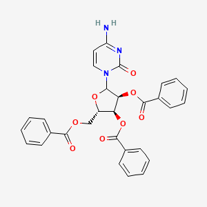 molecular formula C30H25N3O8 B8019275 [(2S,3S,4S)-5-(4-Amino-2-oxopyrimidin-1-yl)-3,4-dibenzoyloxyoxolan-2-yl]methyl benzoate 