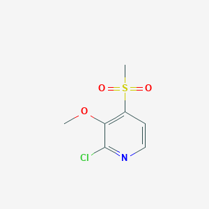 molecular formula C7H8ClNO3S B8019286 2-Chloro-3-methoxy-4-methylsulfonylpyridine 
