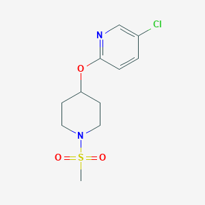 molecular formula C11H15ClN2O3S B8019288 2-(N-methanesulfonyl-4-piperidinyloxy)-5-chloropyridine CAS No. 260441-45-0