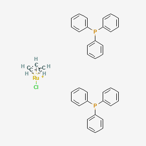 molecular formula C41H35ClP2Ru B8019321 Chlororuthenium(1+);cyclopenta-1,3-diene;triphenylphosphane 