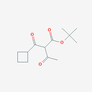 molecular formula C13H20O4 B8019356 Tert-butyl 2-(cyclobutanecarbonyl)-3-oxobutanoate 