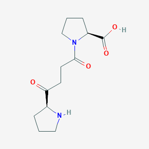 molecular formula C13H20N2O4 B8019371 1-{4-氧代-4-[(2s)-吡咯烷-2-基]丁酰基}-L-脯氨酸 