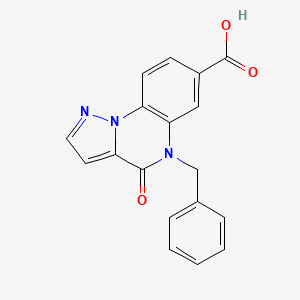 molecular formula C18H13N3O3 B8019430 5-Benzyl-4-oxo-4,5-dihydropyrazolo[1,5-a]quinoxaline-7-carboxylic acid 