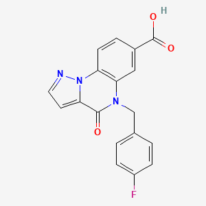 5-(4-Fluorobenzyl)-4-oxo-4,5-dihydropyrazolo[1,5-a]quinoxaline-7-carboxylic acid