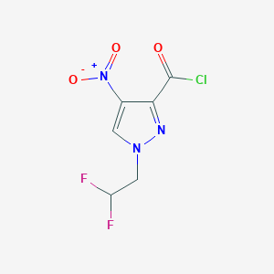 1-(2,2-Difluoroethyl)-4-nitro-1H-pyrazole-3-carbonyl chloride