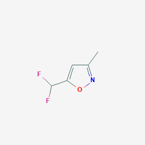 molecular formula C5H5F2NO B8019492 5-(Difluoromethyl)-3-methyl-1,2-oxazole 