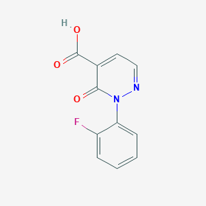 molecular formula C11H7FN2O3 B8019505 2-(2-Fluorophenyl)-3-oxo-2,3-dihydropyridazine-4-carboxylic acid 
