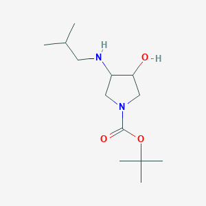 molecular formula C13H26N2O3 B8019521 3-Hydroxy-4-isobutylamino-pyrrolidine-1-carboxylic acid tert-butyl ester 