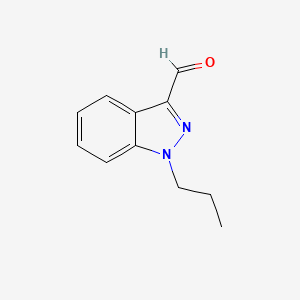 molecular formula C11H12N2O B8019539 1-propyl-1H-indazole-3-carbaldehyde 