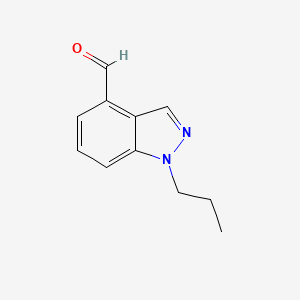 molecular formula C11H12N2O B8019545 1-propyl-1H-indazole-4-carbaldehyde 