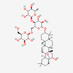 molecular formula C48H78O17 B8019606 (3beta,16beta)-13,28-epoxy-16-hydroxyolean-11-en-3-yl O-6-deoxy-alpha-L-mannopyranosyl-(1->4)-O-[beta-D-glucopyranosyl-(1->6)]-beta-D-glucopyranoside 