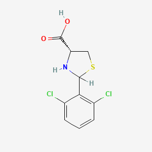 molecular formula C10H9Cl2NO2S B8019653 (4R)-2-(2,6-dichlorophenyl)thiazolidine-4-carboxylic acid 