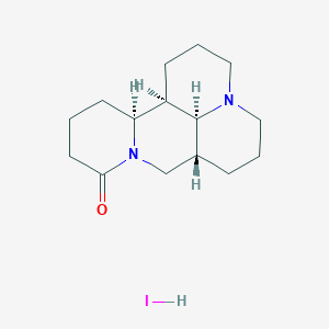 molecular formula C15H25IN2O B8019658 (1R,2S,9R,17S)-7,13-diazatetracyclo[7.7.1.02,7.013,17]heptadecan-6-one;hydroiodide 