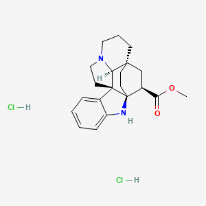 molecular formula C21H28Cl2N2O2 B8019675 methyl (1S,9R,16R,18R,21S)-2,12-diazahexacyclo[14.2.2.19,12.01,9.03,8.016,21]henicosa-3,5,7-triene-18-carboxylate;dihydrochloride 