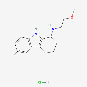 molecular formula C16H23ClN2O B8019709 N-(2-Methoxyethyl)-6-methyl-2,3,4,9-tetrahydro-1H-carbazol-1-amine hydrochloride 