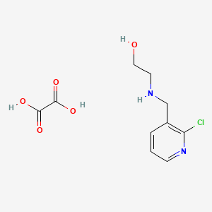 molecular formula C10H13ClN2O5 B8019727 2-(((2-Chloropyridin-3-yl)methyl)amino)ethanol oxalate 