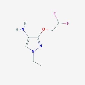 molecular formula C7H11F2N3O B8019784 3-(2,2-Difluoroethoxy)-1-ethyl-1H-pyrazol-4-amine 