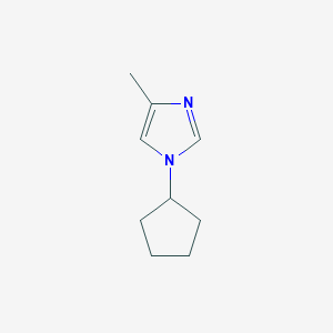 molecular formula C9H14N2 B8019800 1-cyclopentyl-4-methyl-1H-imidazole 
