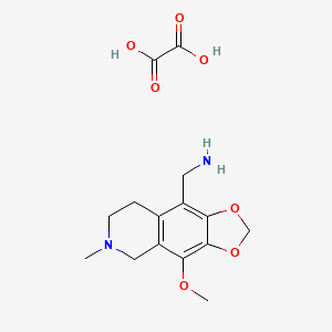 molecular formula C15H20N2O7 B8019875 (4-Methoxy-6-methyl-5,6,7,8-tetrahydro-[1,3]dioxolo[4,5-g]isoquinolin-9-yl)methanamine oxalate 