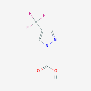 molecular formula C8H9F3N2O2 B8019889 2-methyl-2-[4-(trifluoromethyl)-1H-pyrazol-1-yl]propanoic acid 