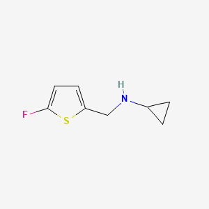 molecular formula C8H10FNS B8019920 N-[(5-Fluorothiophen-2-YL)methyl]cyclopropanamine 