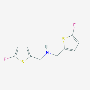 molecular formula C10H9F2NS2 B8019922 Bis[(5-fluorothiophen-2-YL)methyl]amine 