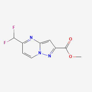 molecular formula C9H7F2N3O2 B8019941 Methyl 5-(difluoromethyl)pyrazolo[1,5-a]pyrimidine-2-carboxylate 