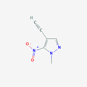 molecular formula C6H5N3O2 B8019952 4-ethynyl-1-methyl-5-nitro-1H-pyrazole 