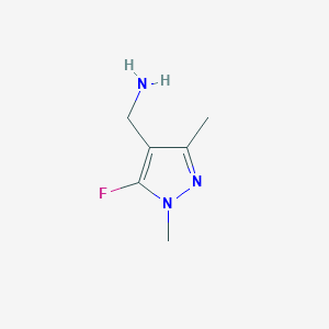 molecular formula C6H10FN3 B8019957 1-(5-fluoro-1,3-dimethyl-1H-pyrazol-4-yl)methanamine 