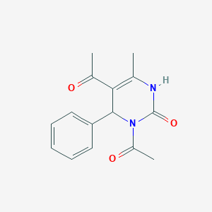 molecular formula C15H16N2O3 B8019980 3,5-Diacetyl-6-methyl-4-phenyl-1,4-dihydropyrimidin-2-one 