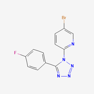 molecular formula C12H7BrFN5 B8020005 5-bromo-2-[5-(4-fluorophenyl)-1H-1,2,3,4-tetrazol-1-yl]pyridine 