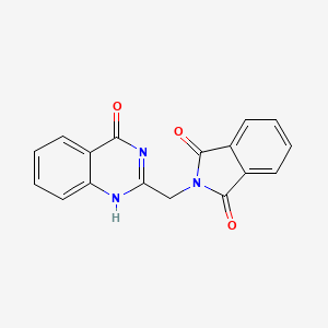 molecular formula C17H11N3O3 B8020019 2-[(4-oxo-1H-quinazolin-2-yl)methyl]isoindole-1,3-dione 