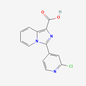 molecular formula C13H8ClN3O2 B8020025 3-(2-氯吡啶-4-基)咪唑并[1,5-a]吡啶-1-羧酸 