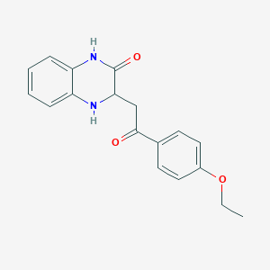 molecular formula C18H18N2O3 B8020036 3-[2-(4-ethoxyphenyl)-2-oxoethyl]-3,4-dihydro-1H-quinoxalin-2-one 