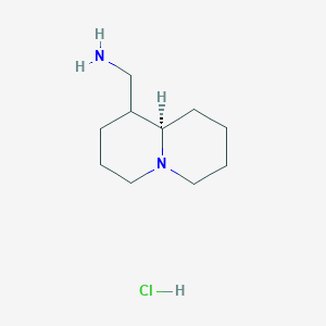molecular formula C10H21ClN2 B8020068 [(9aR)-2,3,4,6,7,8,9,9a-octahydro-1H-quinolizin-1-yl]methanamine;hydrochloride 