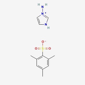molecular formula C12H17N3O3S B8020110 1H-imidazol-3-ium-3-amine;2,4,6-trimethylbenzenesulfonate 