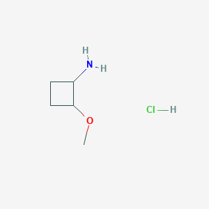 molecular formula C5H12ClNO B8020112 2-Methoxycyclobutan-1-amine hydrochloride 