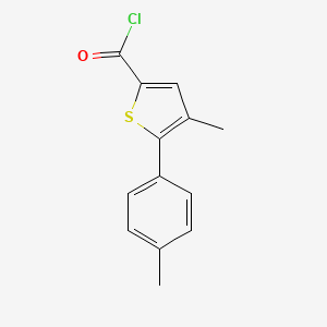 molecular formula C13H11ClOS B8020155 4-Methyl-5-(4-methylphenyl)thiophene-2-carbonyl chloride 