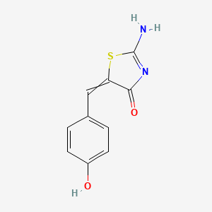 molecular formula C10H8N2O2S B8020171 2-Amino-5-[(4-hydroxyphenyl)methylidene]-1,3-thiazol-4-one 