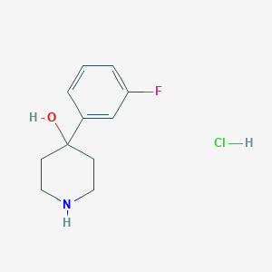 molecular formula C11H15ClFNO B8020177 4-(3-Fluorophenyl)piperidin-4-ol hydrochloride 