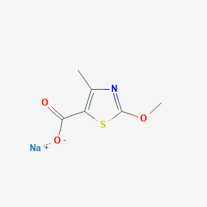 molecular formula C6H6NNaO3S B8020181 5-Thiazolecarboxylic acid, 2-methoxy-4-methyl-, sodium salt 