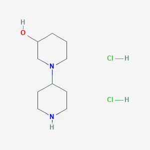 molecular formula C10H22Cl2N2O B8020213 1-Piperidin-4-ylpiperidin-3-ol;dihydrochloride 