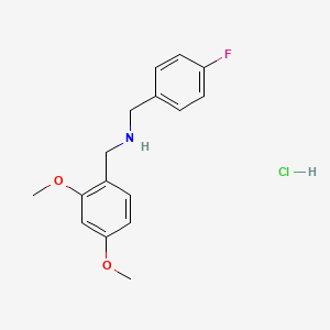 molecular formula C16H19ClFNO2 B8020233 N-[(2,4-dimethoxyphenyl)methyl]-1-(4-fluorophenyl)methanamine;hydrochloride 