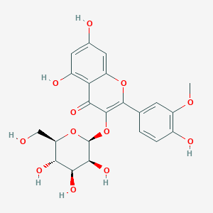 molecular formula C22H22O12 B8020243 Isorhamnetin-3-O-galactoside 